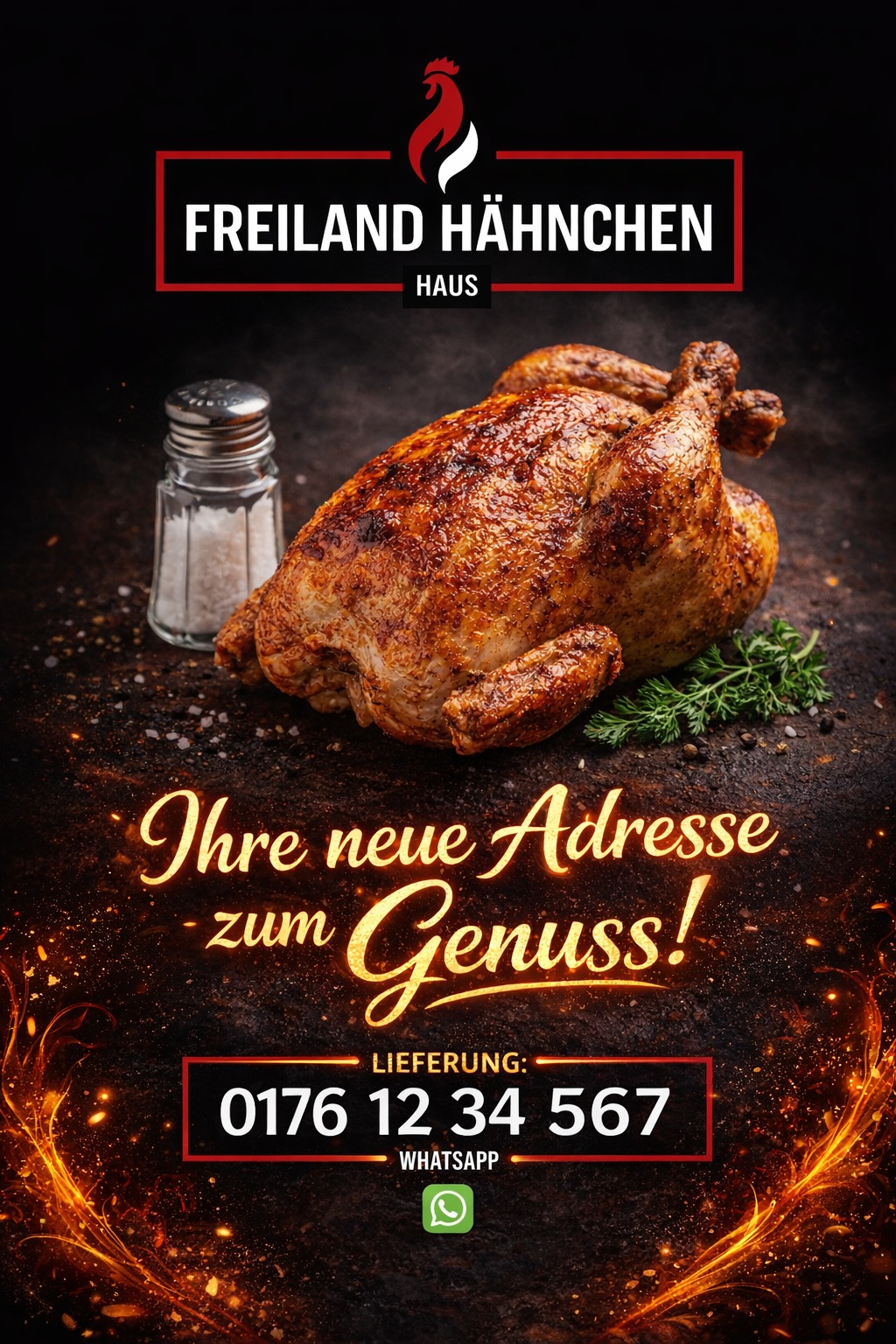 Freiland Hähnchenhaus in Neuss