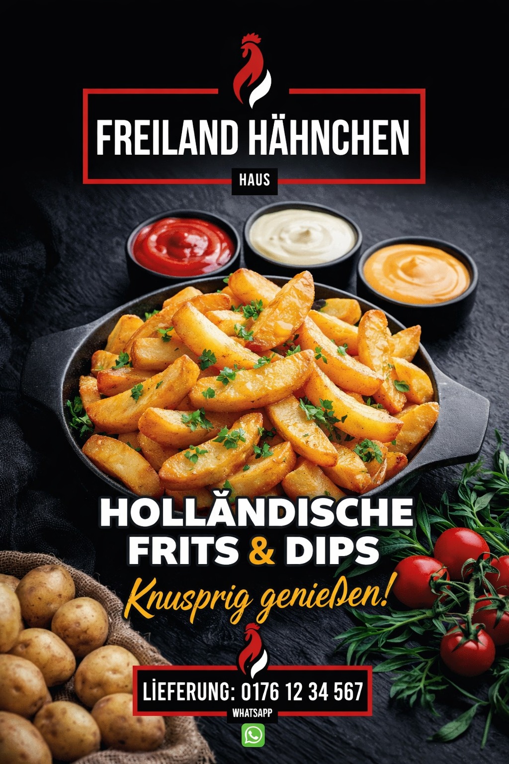Freiland Hähnchenhaus in Neuss